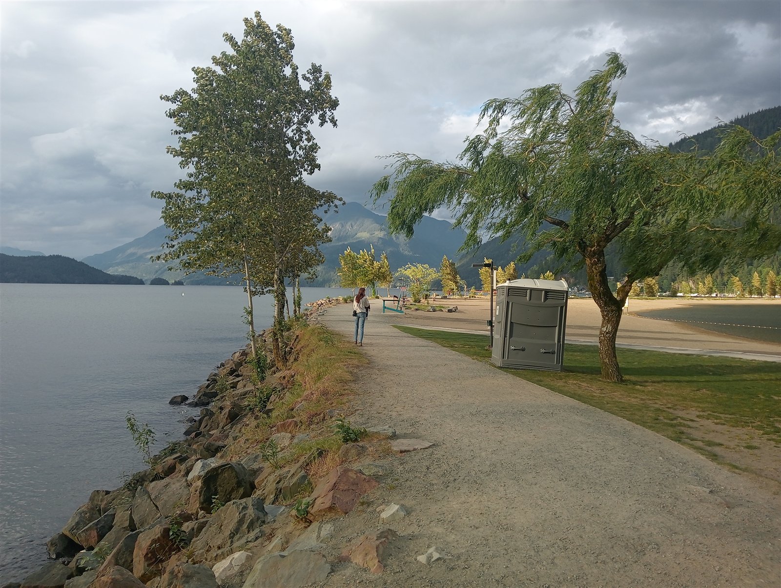 Lagoon shoreline and path